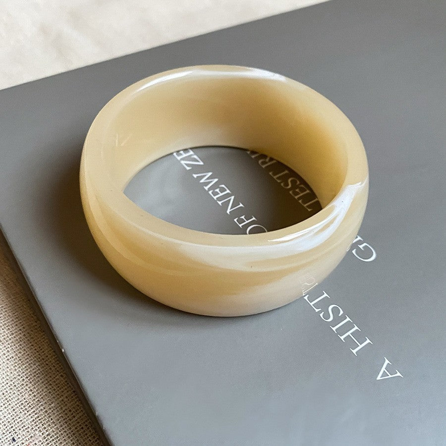 Dopamine Color-Blend Geometric Resin Bangle - view 3