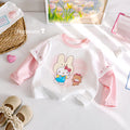 Girls' Faux Layered Cartoon Print T-Shirt