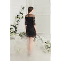 Marie Romantic Lace Off-Shoulder Bow Tie Dress 7390, Clearance