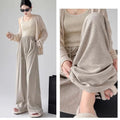 Spring-Summer Korean Fashion Lined Drapey Pants