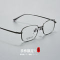 Beesfen New S6503 Cinnabar Sun Myopia Count Glasses Formal Small-Frame Glasses Ultra-Light Half Titanium Glasses Frame Wholesale