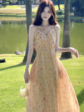 Women's Summer French Elegant Floral Dress + Camisole + Skirt 2026 - As Pictured