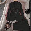 Women's Fall Korean Retro Fitted Jacket + Pants + Top Set 2026 - Emerald