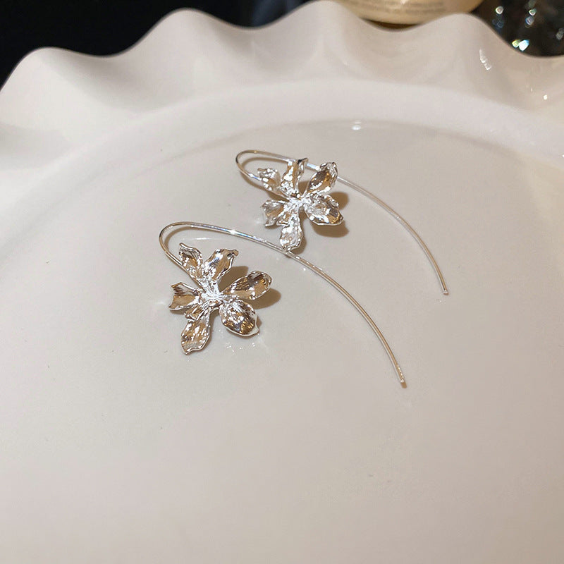 Korean-Style Floral Stud Earrings - view 9