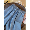Fashion Versatile Lace Embroidered High Waist Loose Straight Leg Wide Leg Pants + Pants