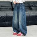 Girls' Spliced Carrot Wide-Leg Jeans - Curved Leg