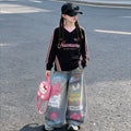 Girls' V-Neck Letter Jersey Tee