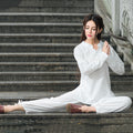 Women's Ethnic Casual Linen Cotton Long Sleeve 2-Piece Set 2026 - White