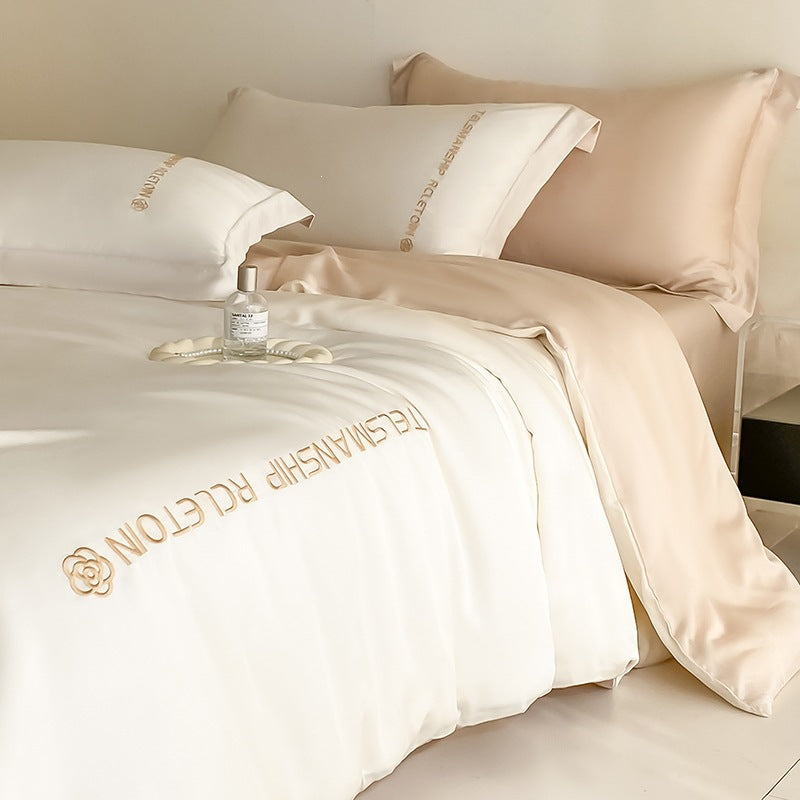 Ming Grey Milk Tea Cooling Fabric 4-Piece Bedding Set - view 3