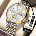 Swiss Brand Trendy Multifunction Mens Watch Waterproof Glow Quartz Watch Live Export Bestseller Drop Ship