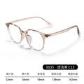 Beesfen New 8835TR Retro Round Glasses Frame Bare Face Versatile Influencer TR Black Frame Cinnabar Sun Glasses