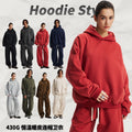 AR Men's Fall/Winter 430G Loose Fit Fleece-Lined Thermal Hoodie - Warmth