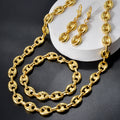 Overseas Bestseller Pig Nose Necklace Western Hip-Hop Trendy Fashionable Bestseller Necklace Bracelet Set Earrings Set