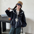 Girls' Star Decor Zip Hardshell Jacket - Fall New Style
