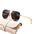 Metal Pilot Sunglasses Sun-Proof Sunshade Overseas Trendy New Western Trendy Versatile Unisex Personality Sunglasses