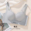 6013无痕网纱V领提拉收副乳按摩手掌杯女士内衣无钢圈调整型文胸