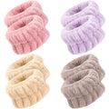 Amazon Twist Sponge Headband Girls Premium Wool Scarf Fabric High Crown Headband Face Wash Makeup Head Headband Set