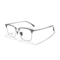Beesfen BW7207V Formal Browline Frame Prescription Glasses Frame Men Ultra-Light Pure Titanium Frame Cinnabar Sun Glasses Wholesale
