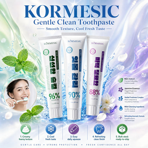 跨境KORMESIC清新口气牙龈护理美白牙膏toothpaste外贸厂家批发