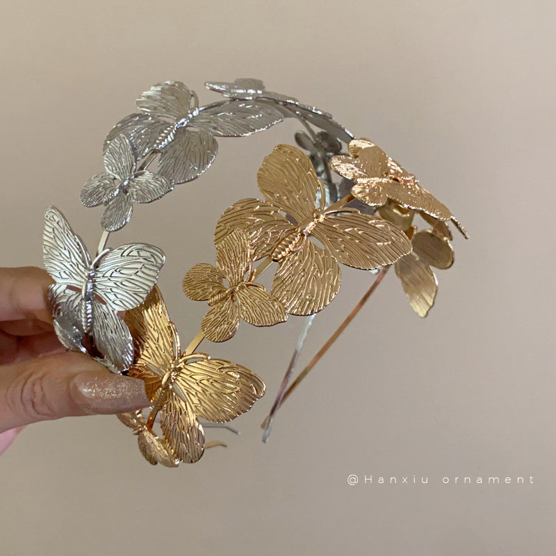 Elegant Metal Butterfly Headband - view 2
