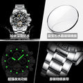 POEDAGAR Brand Mechanical Watch New Multifunction Month Mutual Fly Wheel Mens Watch Live Export Bestseller Watch