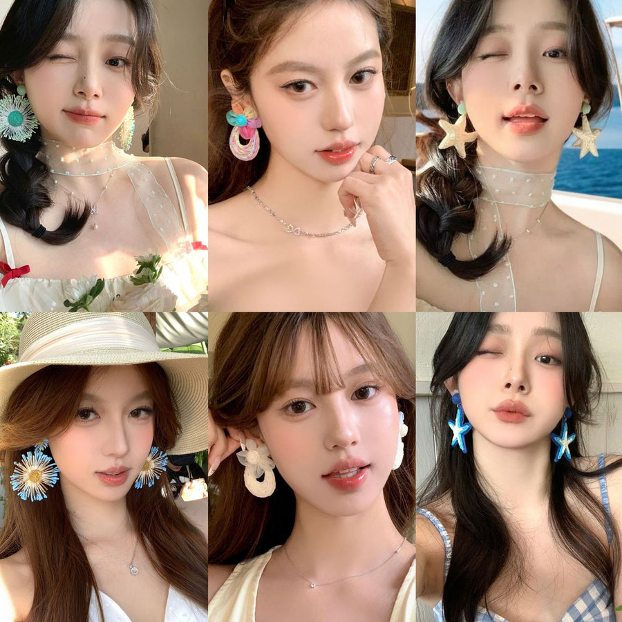 Dopamine Pearl Flower Drop Earrings - view 2