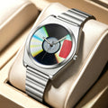 Export Bestseller Fashionable Personality Unisex Record Creative Design Couples Versatile Waterproof Quartz Watch Factory Drop Ship