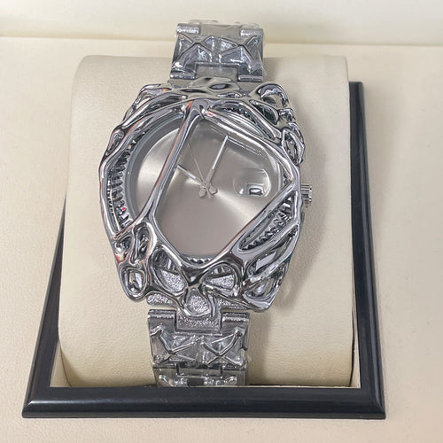 Y2K Year Retro y2k Unique-Shaped Spider Web alabaster Western Premium Unisex Hip-Hop Waterproof Watch
