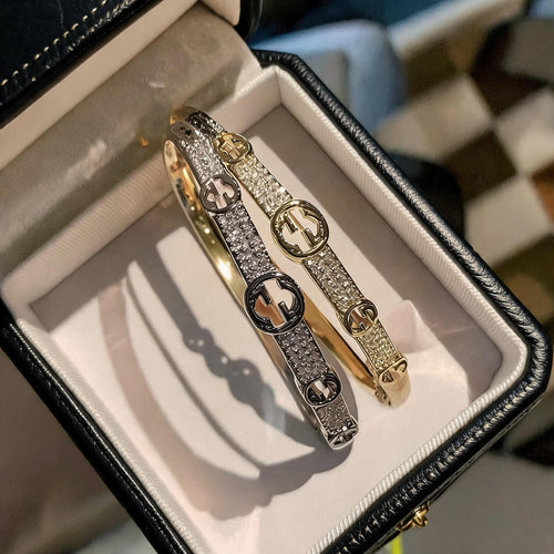 Western Full Diamond Cubic Zirconia Fashionable Bangle Cross-Border Hit New Starry Sky Hand Jewelry Light Luxury Versatile Premium Bracelet