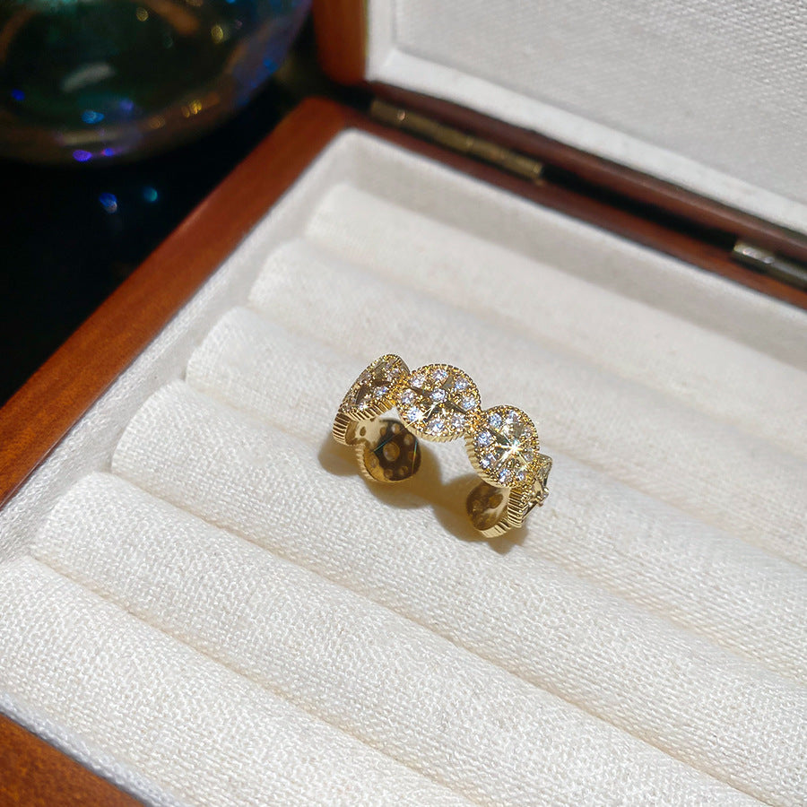 18K Gold-Plated Open-Ended Zircon Ring - view 9