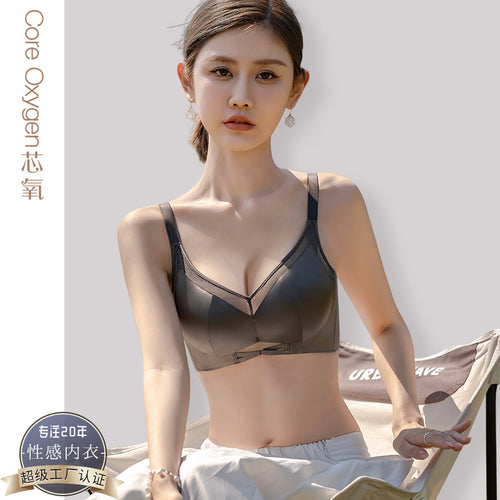 375#法式性感蕾丝调整型女士内衣女小胸聚拢无钢圈收副乳文胸