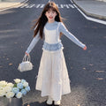Girls' Fall Skirt Set - Korean Style