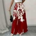 Spring-Summer Casual Fashion Printed Wide Leg Pants + Pants