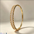 Cross-Border Hit Row Crystal Cubic Zirconia Bangle Light Luxury Premium Fashionable Niche Design Hand Jewelry ins Breeze Bronze Ba Bracelet