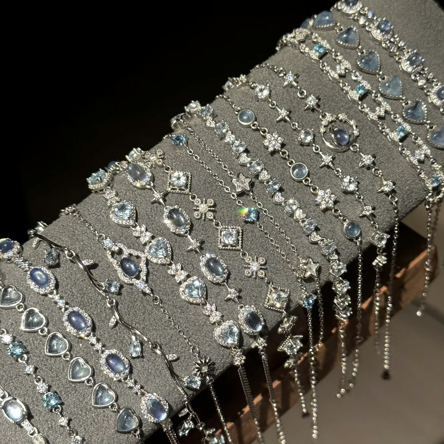 Sparkling Zircon Heart Charm Bracelet - view 2