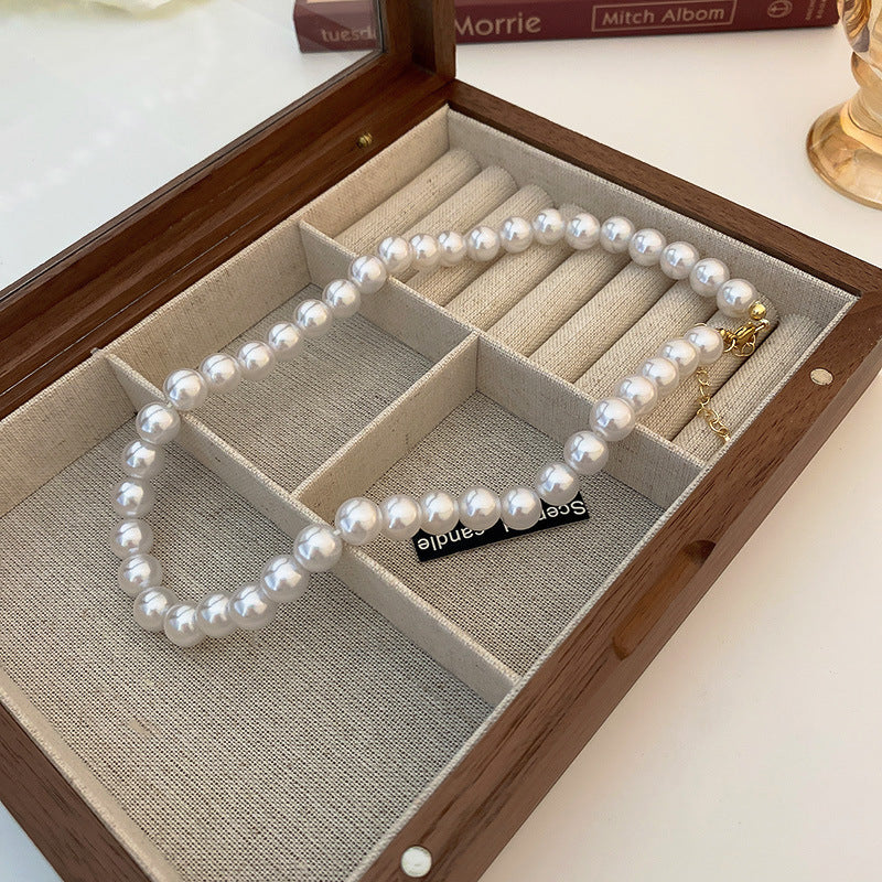 French Zircon Teardrop Pearl Necklace - view 10
