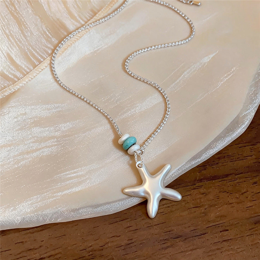 Matte Resin Star Pendant Necklace – Minimalist Style - view 6