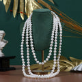 Korean Fashionable Premium Choker Elegant Retro Simple Multi-Layer Pearl Sweater Chain Elegant Necklace Women