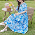 Short Sleeve Vacation Maxi Dress - Elegant Slimming Beach Holiday Dress Women
