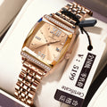 Swiss Brand Rhinestone Square Ladies Watch Waterproof Fashionable Casual Watch Live Export Bestseller Drop Ship