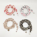Gem Li New Bag Fabric Craft 2A Universal Data Cable Printed Pleated Scrunchie Charging + Data Transfer 1 Beige Wholesale