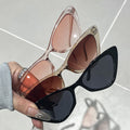 Overseas Triangle Cat-Eye Women ins Influencer Western Street Snap Glasses Trendy Retro Small-Frame Fashionable Sunglasses