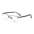 Beesfen H6001Z Formal Frame Men Big Face Ultra-Light Titanium Frame Resin Steel Leg Can Fit Prescription Glasses Cinnabar Sun