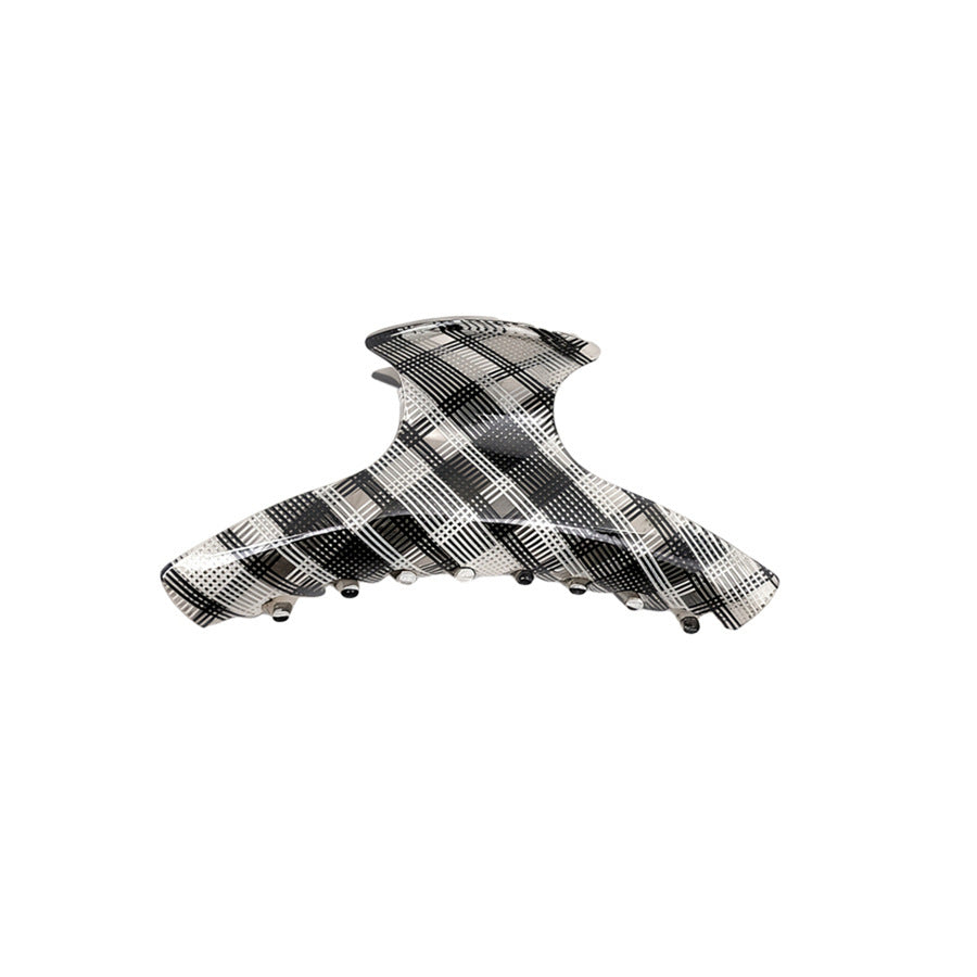 Classic Plaid Acrylic Hair Claw Clip - view 5
