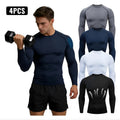 european size tight-fitting long-sleeved men's sports running sports training basketball bottoming t