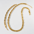 Stainless Day Lettering Chain Spliced 18K Gold Bracelet Sparkle Dazzling Press Pattern Men Trendy Titanium Chain Stripe Accessory 8 Lettering Bracelet