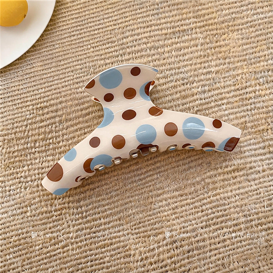 Korean Polka Dot Acrylic Hair Claw Clip - view 6