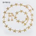 Overseas Bestseller ins Breeze Ocean Breeze Stainless Necklace Bracelet Set Earrings Set Starfish Titanium Hand Jewelry Item Wholesale