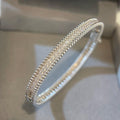 Overseas Pro Supply Niche Light Luxury Cubic Zirconia Bangle Premium Versatile Bracelet Fashionable Trendy Elegant Design Hand Jewelry