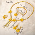 Hot Sale Retro Trendy Accessory New Slub Necklace Flower Plated Set Inlay Goose Egg Shape Cubic Zirconia Bead Gem Set